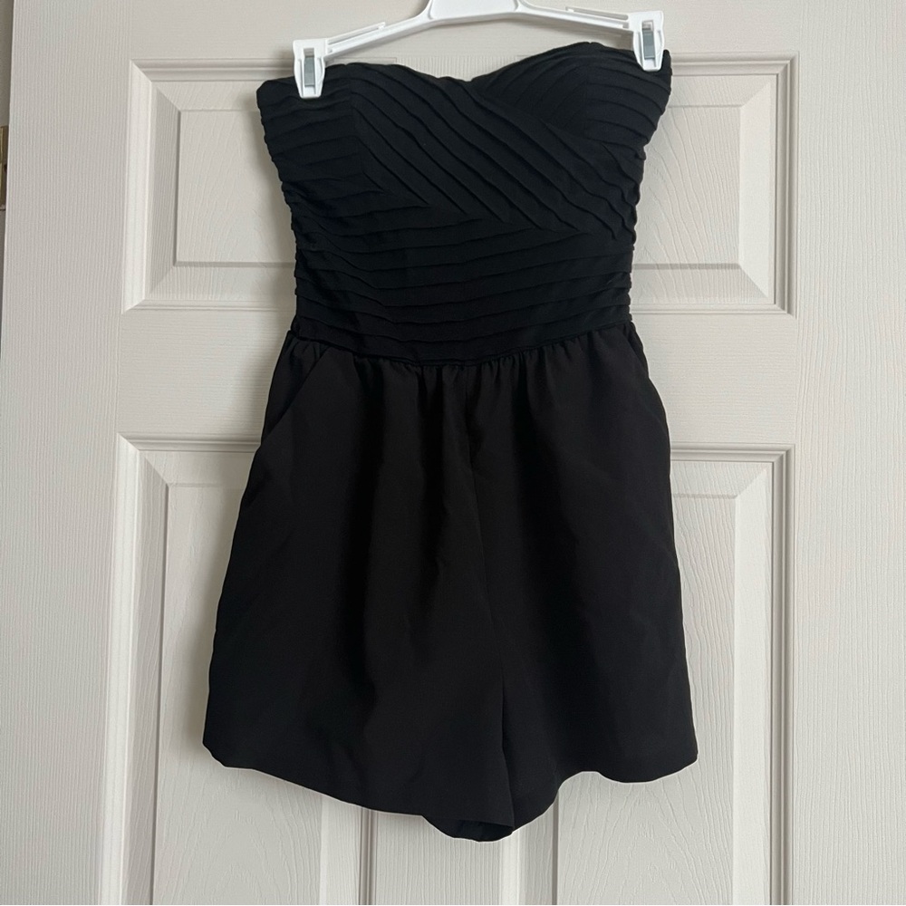 Black Strapless Romper Size Small